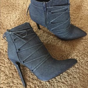 Denim ankle boots!